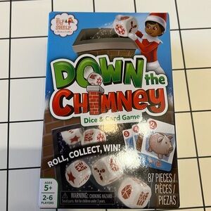 Down the chimney elf on the shelf game. New in box.